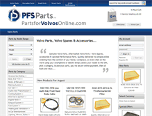Tablet Screenshot of partsforvolvosonline.com